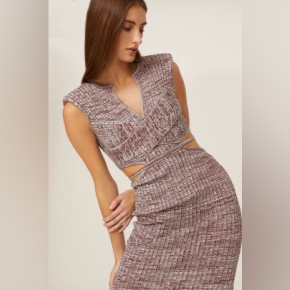 SELF-PORTRAIT
Crossover Rib Knit Midi Dress Size L - Picture 12 of 15